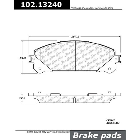 Centric Parts CTEK Brake Pads, 102.13240 102.13240